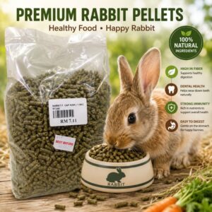rabbit pellet rabbit food pelet arnab makanan arnab 兔子食粮 (losse pack) 1 5kg