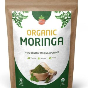 spicy organic usda certified organic moringa powder 4 oz moringa leaf powder organic natural energy, vegan, non gmo, gluten free – for smoothies, teas, cooking – resealable pouch
