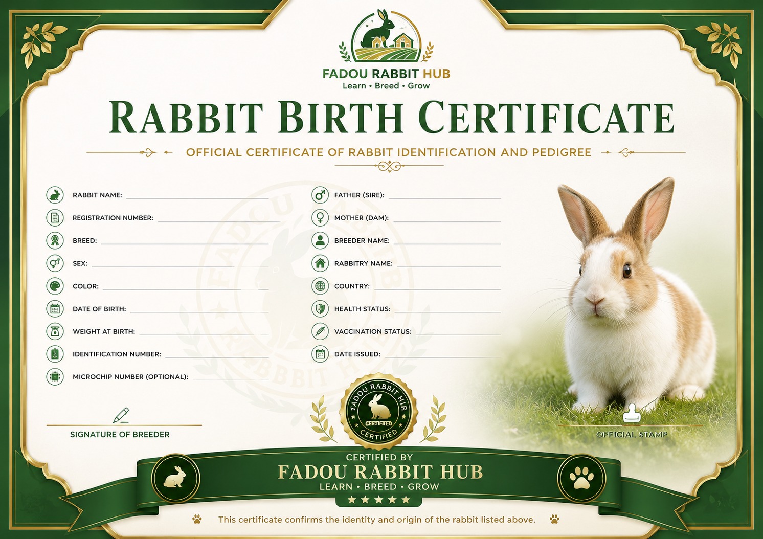 Rabbit Farmer with Livestock